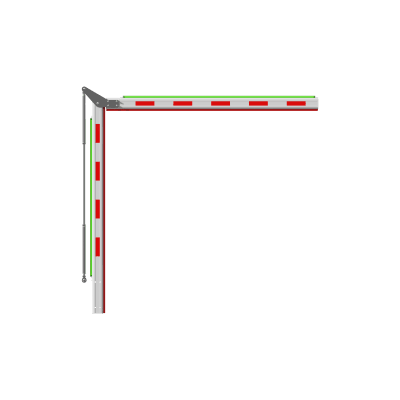 [307500826] Brazo Articulado 4 mts (2+2) con Iluminación para Barreras Hikvision Serie DS-TMG320