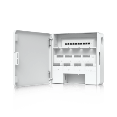 [EAH-8] Enterprise Access Hub/Concentrador de Acceso Empresarial con Control de Entrada y Salida de hasta 8 Puertas y Soporte de Respaldo de Batería