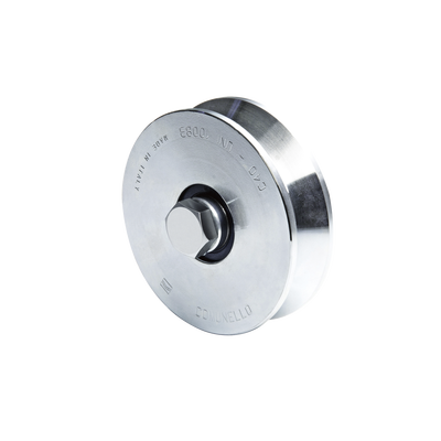 Rueda de 12 cm SIN Soporte Para Puertas Corredizas de Hasta 450 Kg / Canal Tipo V