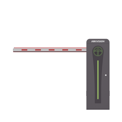 [KT-320-LED(4ML)] Barrera Vehicular con Brazo Iluminado Led 4 mts INCLUIDO / Izquierda / Alto Desempeño / Brushless / Semáforo Rojo-Verde en Gabinete / Incluye 2 Controles Remotos