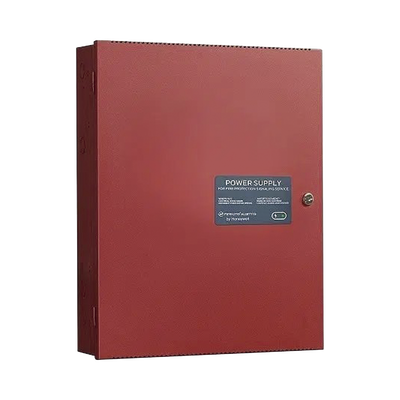 [HPF-PS10] Fuente de Alimentación Remota / 10 Amperes / 3 Entradas / 7 Salidas NAC o Auxiliar de 24 Vcc / Compatible con paneles Notifier, Farenhyt, Silent Knight y Fire-Lite / Gabinete Rojo