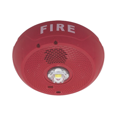 [PC2RLED] Sirena con Lámpara LED Estroboscópica / Montaje en Techo / Nivel de Candelas Seleccionable / Color Rojo / Nuevo Diseño Moderno y Elegante / Menor Consumo de Corriente