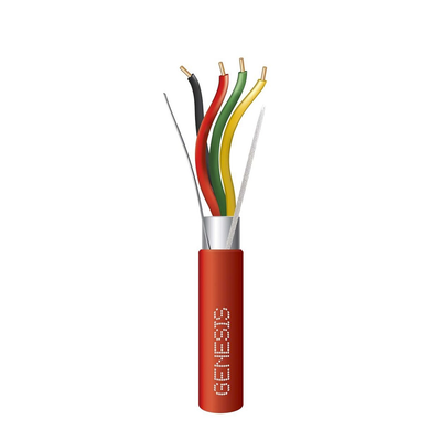 Carrete de 305 Metros (1000 Pies) de Alambre / 4 x 16 AWG / Blindado / Plenum / Tipo FPLP / Color Rojo / Para Aplicaciones en Sistemas de Detección de Incendio y Sistemas de Evacuación
