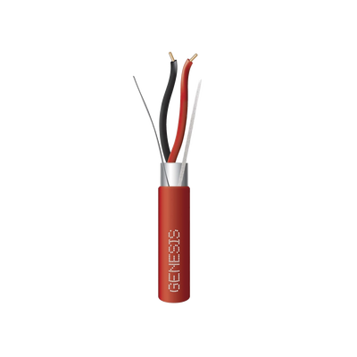 [4606-5504] Bobina de Alambre 152 Metros (500 Pies) / 2 x 16 AWG Blindado / PLENUM / Para Alarmas de Incendio