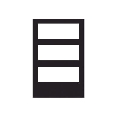 Puerta para Gabinete de 3 Niveles / para Paneles NOTIFIER / Color Negro