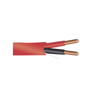 [LP214-FIRE] Alambre de Alarma contra Incendios - Bobina de 305 Metros (1000 Pies): 2 x 14 AWG, Rojo, Tipo FPLR, (UL) FT4, Ideal para Sistemas de Detección y Evacuación de Incendios