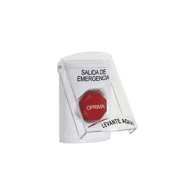 [SS23A2EX-ES] Botón Multipropósito, Texto Salida De Emergencia, Llave para Restablecer, Bocina Integrada De Alarma, Tapa De Policarbonato, 2 Relevadores forma C, Interior