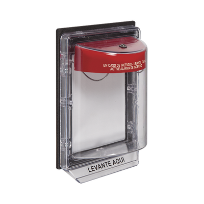 Cubierta Protectora Serie Stopper II® De Policarbonato, Con Alarma, Montaje en Superficie, Interior/Exterior, Etiqueta en Español