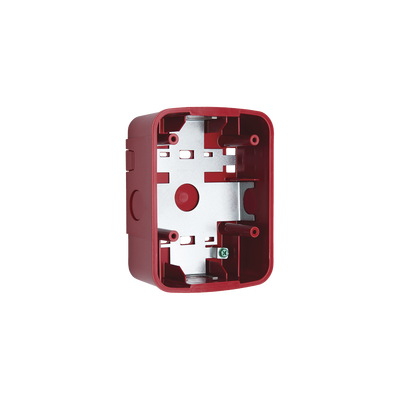 [SBB-SPR-L] Caja de Montaje en Pared para Bocina y Bocina con Lampara Estroboscopica y para montaje en Techo de Bocinas, Color Rojo