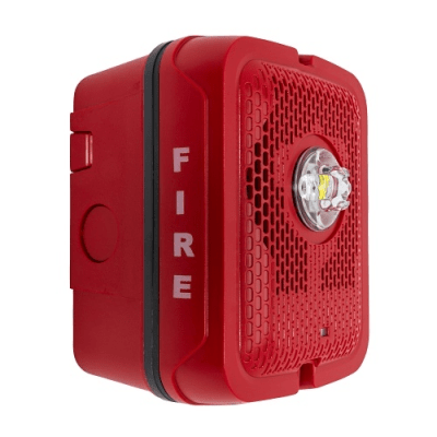 [SPSRKLED] Bocina con Lámpara Estroboscópica para Exterior, con Configuración Estroboscópica Seleccionable, Color Rojo