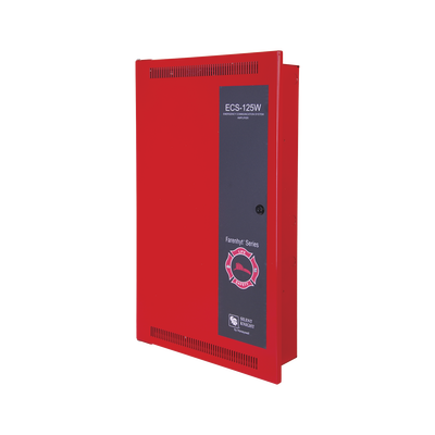 [ECS125W] Amplificador Inteligente de 125 Watts para Sistema de Evacuación por Voz, con Fuente de Alimentación y Respaldo de Batería