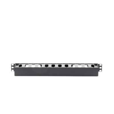 Organizador de Cables Horizontal de 1U para Rack de 19, Fabricado en Polímero Resistente a Deformaciones y Rayones