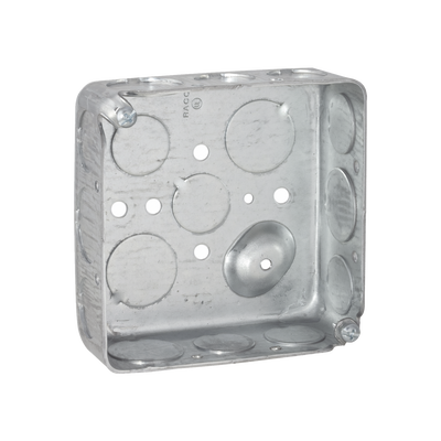 Caja Cuadrada 4 x 4/ Profundidad 1- 1/2/ Cuenta con 11 Entradas de 1/2 y 6 de 3/4..