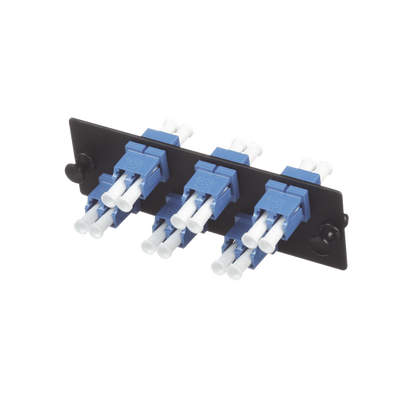 [FAP6WBUDLCZ] Placa Acopladora de Fibra Óptica FAP, con 6 Conectores LC Duplex (12 Fibras), para Fibra Monomodo OS1/OS2, Color Azul