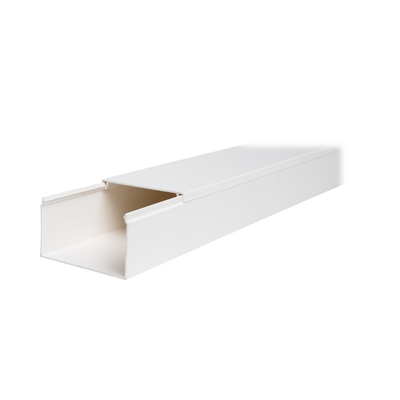 [TMK-4577] Canaleta TMK-4577 en PVC Blanco Autoextinguible: Solución Segura y Estética para Entornos Interiores, con Gran Capacidad de Resguardo de Cables, Medidas : 45 mm x 77 mm x 2.5 m (5500-01250)
