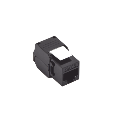 Módulo Jack Keystone Cat6 (Toolless), con Terminación en Ángulo 180 - Color Negro, Compatible con Faceplate y Patchpanel Linkedpro
