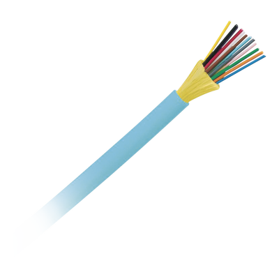 [FODPZ12Y] Cable de Fibra Óptica de 12 Hilos, Multimodo OM4 50/125 Optimizada, Interior, Tight Buffer 900um, No Conductiva (Dieléctrica), OFNP (Plenum), Precio Por Metro