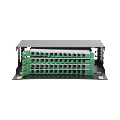 Distribuidor de Fibra Óptica con Bandejas Deslizables, Vacío, 19 Pulgadas (48.26 cm), Acepta 48 Adaptadores LC Duplex o LC Simplex o 48 SC Simplex, 3U