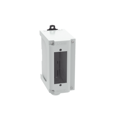 Panel de Parcheo Modular para Fibra Óptica, de Instalación en Riel DIN Estándar de 35 mm (1.38 pulgadas), Acepta Una Placa Acopladora FAP, Color Gris