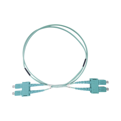 [LP-FOM3-SCSC-R03] Jumper de Fibra Óptica Multimodo OM3 50/125 SC-SC OFNR (Riser), 2.0 mm, Dúplex, Aqua, 3 Metros (9.84 Pies)