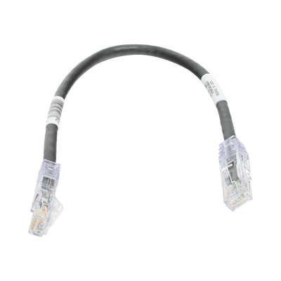 Cable de Parcheo TX6, UTP Cat6, 24 AWG, CM, Color Negro, 0.3 Metros (1 Pie)