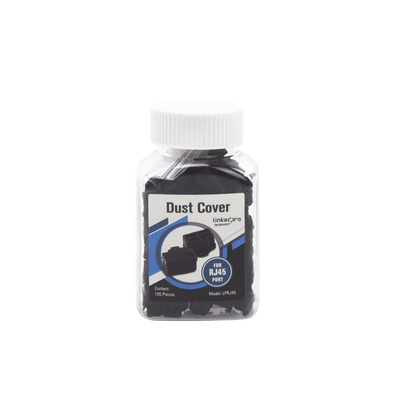 [LP-RJ45] Bote con 100 Protectores Anti-Polvo para Puerto RJ45 Color Negro