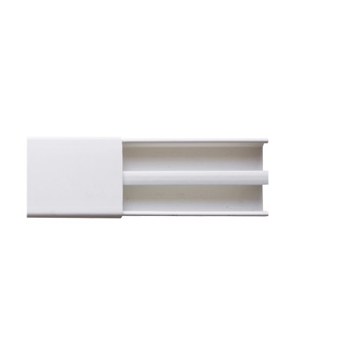 [PT-48] Canaleta blanca dos vías, de PVC auto extinguible, 48 x 16 x tramo 2.5m (6101-01250)