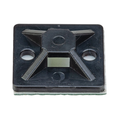 [SMP12A-C0] Montaje-Sujetador Adhesivo STRONGHOLD de 4 Vías de 3/4 x 3/4 x 1/4, Color Negro, Nylon 6.6 Retardante de Llamas V-2, Paquete de 100pz