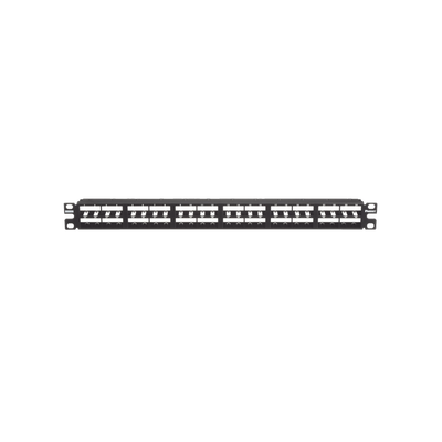 Panel de Parcheo Modular Mini-Com (Sin Conectores), Plano, Sin Blindaje, Alta Densidad, Identificación Con Etiqueta Adhesiva, de 48 Puertos, 1 UR