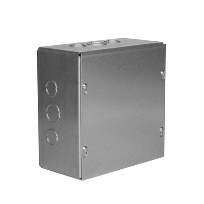 [HUB-SC-1010-04G] Caja Extra Grande 10 x 10 x 4/ Profundidad 4/Entradas Laterales - Finales 2 Entradas de 1/2- 3/4, 1 Entrada de 3/4 - 1 y 2 Entradas de 1- 1 1/4 / Incluye tapa.