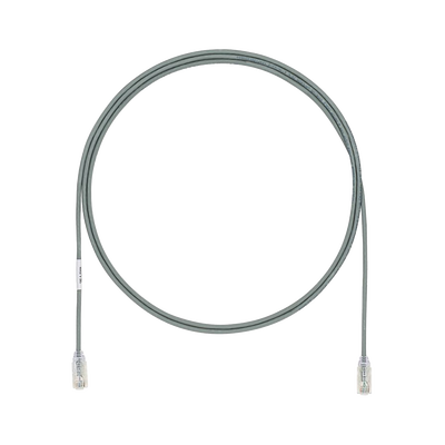 [UTP28SP3GY] Cable de Parcheo TX6, UTP Cat6, Diámetro Reducido (28AWG), Color Gris, 0.91 Metros (3 Pies)