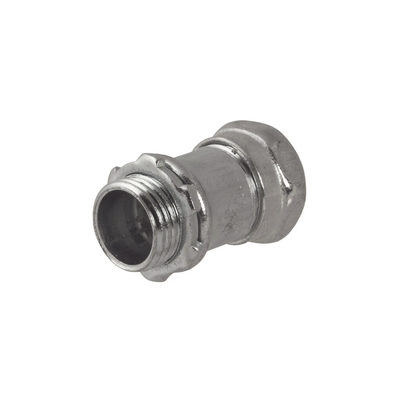 [HUB-2904] Conector Recto Compresión de Acero Galvanizado para Pared Delgada de 1 .