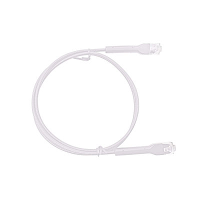 [LP-PSLIM-15WH] Mini Patch Cord Cat6 Ultra Slim 1.5 Metros (4.92 Pies) Blanco ? Ahorra Espacio sin Organizadores, con Bota Flexible