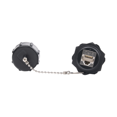 [LP-C6WP-CP] Acoplador Industrial RJ45-RJ45 Categoría 6 Blindado IP67 (Waterproof)