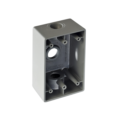 Caja Condulet FS de 1/2 (12.7 mm) con tres bocas a prueba de intemperie.