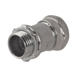 Conector Recto Compresión de Acero Galvanizado para Pared Delgada de 3/4 .