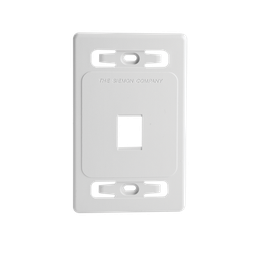 Placa de Pared Modular MAX, de 1 Salida, Color Blanco, Version Bulk (Sin Empaque Individual)