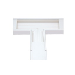 Sección en T color Blanco de PVC auto extinguible, para canaleta TEK-100 (5576-13100)