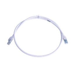 Patch Cord Z-MAX Cat6A S/FTP, CM/LS0H, 0.91 Metros (3 Pies), Color Blanco, Versión Bulk (Sin Empaque Individual)