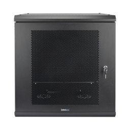 Gabinete de Pared con Puerta Perforada, 635mm de Profundidad, 12U Rack de 19 in, Acero Reforzado