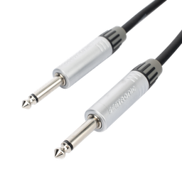 Cable de Audio | Plug 1/4 in a Plug 1/4 in Stereo | Carcasa Cromada | Conectores Seetronic | Longitud 3m