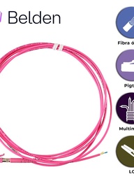 CONECTOR PIGTAIL MULTIMODOO BELDEN FT4LC2MMPS01 / OM4 / ERIKA VIOLETA / LC SIMPLEX / 2 METROS