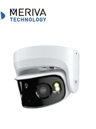  CAMARA IP PANORAMICA 180 GRADOS MERIVA TECHNOLOGY MPC-204 / 8 MP / H.265S / 2 LENTES 3.5MM / 20M IR / IP67 / IK10 / METALICA / 12 VCD / POE / SOPORTA MICRO SD HASTA 256 GB (NO INCLUIDA) / 1 ENTRADA + 1 SALIDA DE AUDIO / 1 ENTRADA + 1 SALIDA DE ALARMA / MICROFONO OMNIDIRECCIONAL / SPEAKER INTEGRADO / MIA 2.0 / ONVIF /  RECONOCIMIENTO DE ROSTRO INTEGRADO