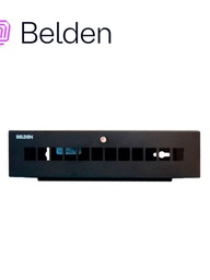 PATCH PANEL MODULAR BELDEN AX107477 CAT6A CAT6 CAT5E 12 PUERTOS (VACIO) COLOR NEGRO ACEPTA JACKS ESTILO KEYCONNECT USO INTERIOR MONTAJE EN PARED 