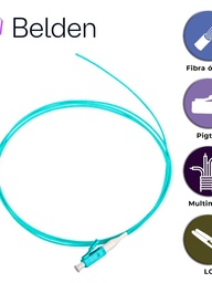 CONECTOR PIGTAIL MULTIMODO BELDEN FT3LC900PS01 / OM3 / AQUA / LC SIMPLEX / 2 METROS