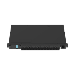 PDU Monitoreable (MI) para Distribución de Energía, Enchufe de Entrada NEMA 5-15P, Con 8 Salidas 5-20R, Horizontal 19in, 120 Vca, 15 Amp, 1UR