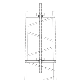Brazo para Sección #2 Torre Titan con Herrajes y Mástil de 6 (1.8m).