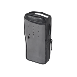 Funda de Piel Reforzada, Versión 2 de Fácil Acceso y Cubierta Frontal de Plástico Transparente para los Radios TK-2000KV2, TK-3000KV2
