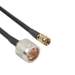 Cable LMR-240 de 60 cm con conectores N Macho y SMA Macho Inverso.