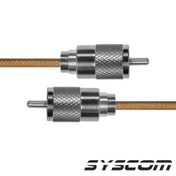 Cable Coaxial RG-142/U de 60 cm, con conectores UHF Macho a UHF Macho (PL-259).